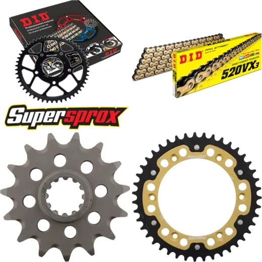Chain Kit Stealth gold for: HUSQVARNA SM610 /S 09-09 15-43-112 DID520VX3(G&B) rivet
