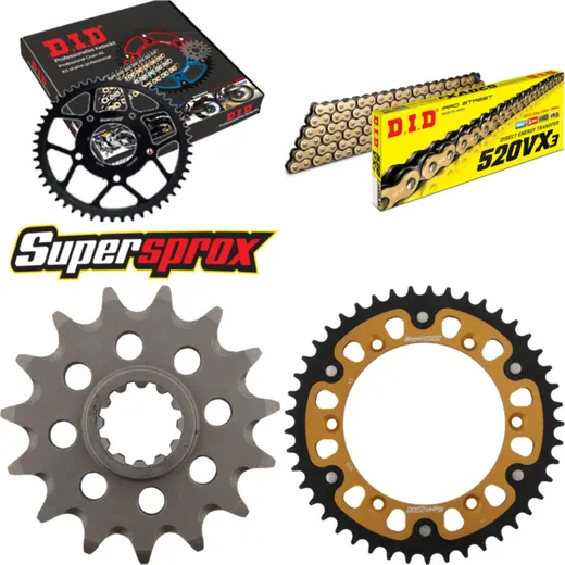 Chain Kit Stealth gold for: HUSQVARNA SM610 98-00 15-45-120 DID520VX3(G&B) rivet