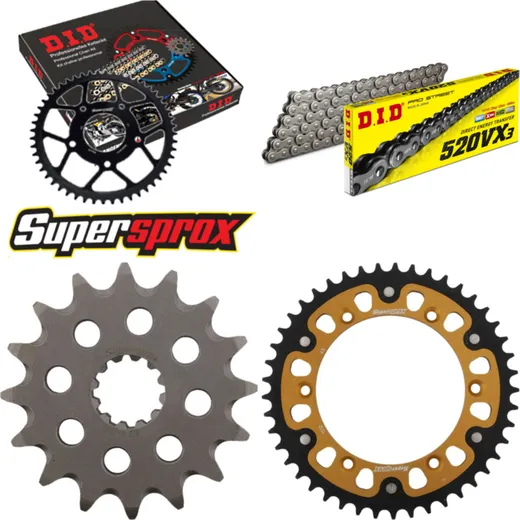 Chain Kit Stealth gold for: HUSQVARNA SM610 /S 00-08 16-45-120 DID520VX3 rivet