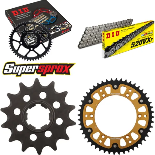Chain Kit Stealth gold for: HUSQVARNA WR360 92-98 14-48-114 DID520VX3 Clip