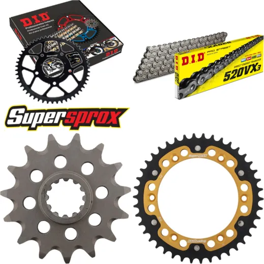 Chain Kit Stealth gold for: HUSQVARNA SMR450 07-09 15-42-112 DID520VX3 endless