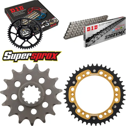 Chain Kit Stealth gold for: HUSQVARNA SMR450 07-09 15-42-112 DID520ZVM-X endless