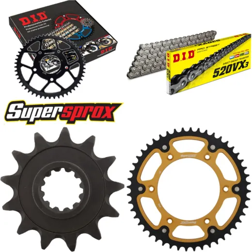 Chain Kit Stealth gold for: HUSABERG FC450 04-06 13-48-116 DID520VX3 Clip