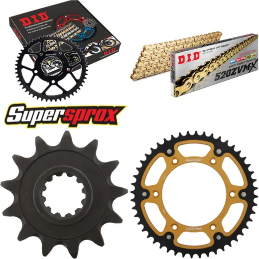 Chain Kit Stealth gold for: HUSABERG FC450 04-06 13-48-116 DID520ZVM-X(G&G) rivet