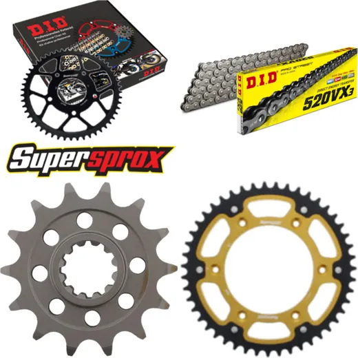Chain Kit Stealth gold for: HUSABERG TE 501 00-00 14-47-120 DID520VX3 Clip