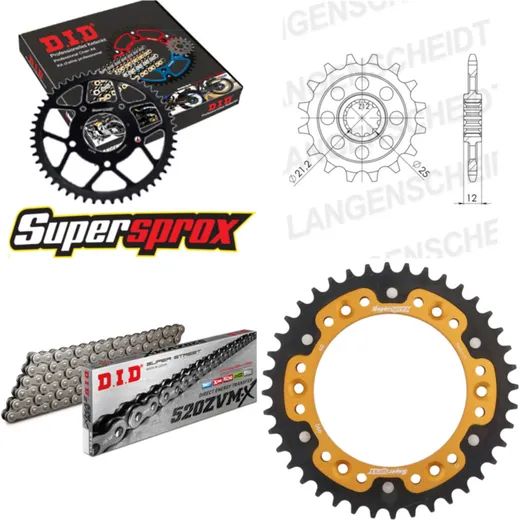 Chain Kit Stealth gold for: HUSABERG FS650 C /E 01-08 15-40-110 DID520ZVM-X endless