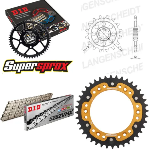 Chain Kit Stealth gold for: HUSABERG FS650 C /E 01-08 15-40-110 DID520ZVM-X(S&S) endless