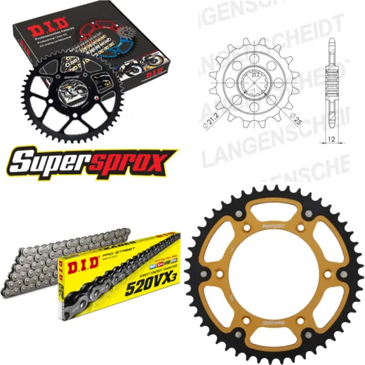 Chain Kit Stealth gold for: HUSABERG FE600 /S /E 00-03 15-48-114 DID520VX3 endless