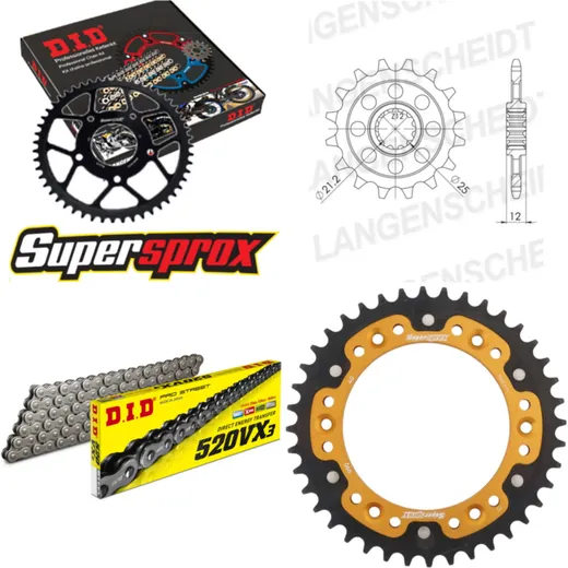Chain Kit Stealth gold for: HUSABERG FS650 SM 04-07 15-40-112 DID520VX3 endless