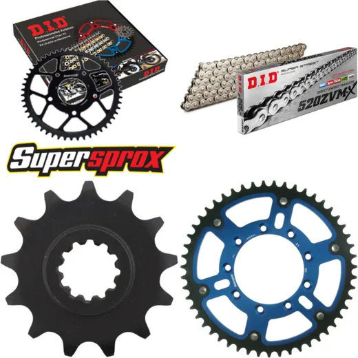 Chain Kit Stealth blue TM Cross 125 03-12 13-51-114 DID520ZVM-X(S&S) endless