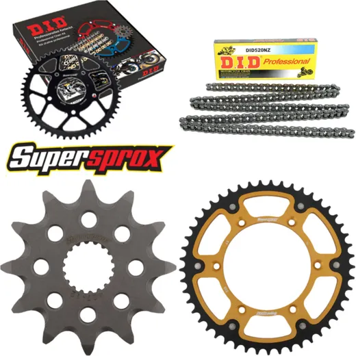 Chain Kit Stealth gold for: SUZUKI RM125 94-96 12-49-112 DID520NZ Clip