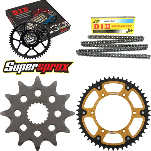 Chain Kit Stealth gold for: SUZUKI RM125 97-99/RM125 04-05 12-50-114 DID520NZ Clip