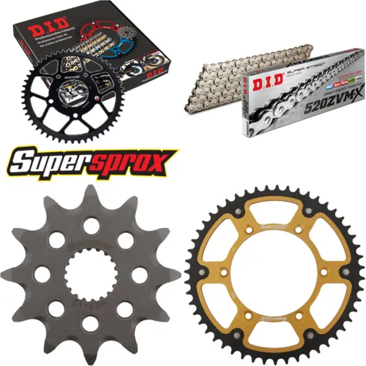 Chain Kit Stealth gold for: SUZUKI RM125 88-91/RM125 06-13 12-51-114 DID520ZVM-X(S&S) rivet