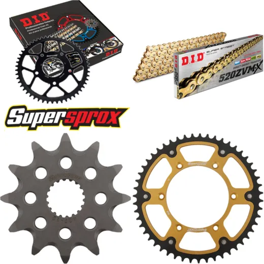 Chain Kit Stealth gold for: SUZUKI RM125 88-91/RM125 06-13 12-51-114 DID520ZVM-X(G&G) rivet