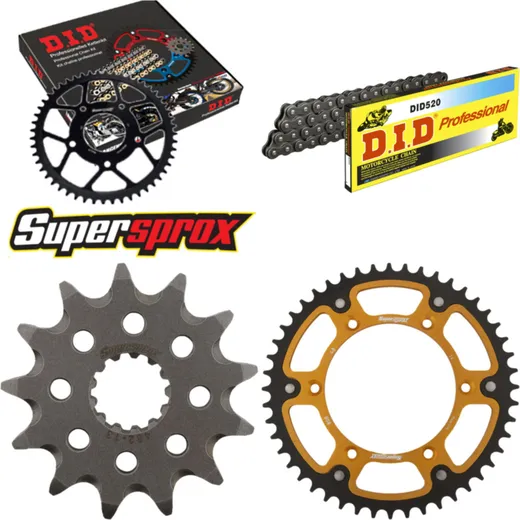 Chain Kit Stealth gold for: SUZUKI RM250 99-00 13-48-112 DID520 Clip