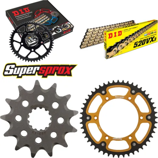 Chain Kit Stealth gold for: SUZUKI RM250 99-00 13-48-112 DID520VX3(G&B) rivet