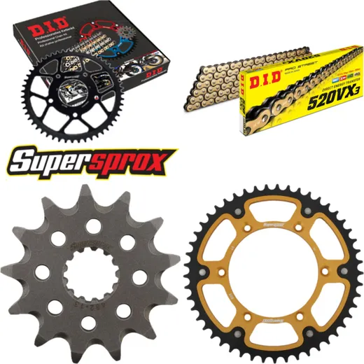 Chain Kit Stealth gold for: SUZUKI RM250 89-92/RM250 94- 13-49-112 DID520VX3(G&B) endless