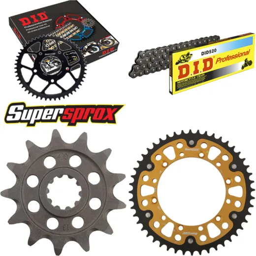 Kettensatz Stealth gold für: SUZUKI RM-Z 250 04-06 13-48-116 DID520 Clip