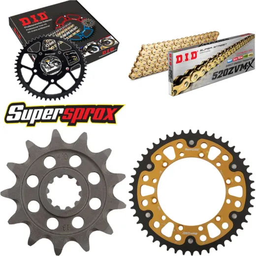 Chain Kit Stealth gold for: SUZUKI RM-Z 250 04-06 13-48-116 DID520ZVM-X(G&G) rivet