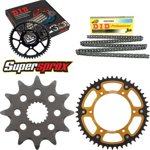 Chain Kit Stealth gold for: SUZUKI RM-Z 250 07-09 12-48-114 DID520NZ Clip