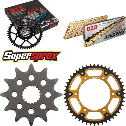 Chain Kit Stealth gold for: SUZUKI RM-Z 250 07-09 12-48-114 DID520ZVM-X(G&G) endless