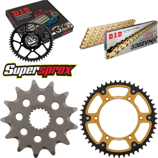 Chain Kit Stealth gold for: SUZUKI RM125 92-93/RM125 00- 13-49-114 DID520ZVM-X(G&G) rivet