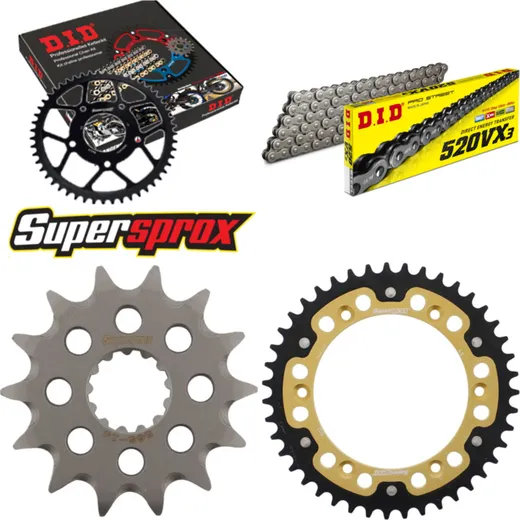 Chain Kit Stealth gold for: SUZUKI RGV250 89-93 14-43-114 DID520VX3 endless