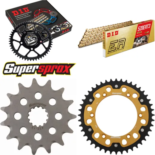 Chain Kit Stealth gold for: SUZUKI DR350 [US] 94-99/DR35 15-44-112 DID520ERT2(G&G) Clip