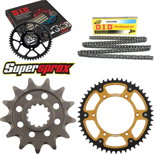 Chain Kit Stealth gold for: SUZUKI RM-Z 250 13-14 13-49-114 DID520NZ Clip
