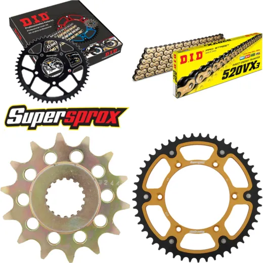 Chain Kit Stealth gold for: SUZUKI RM-Z 450 05-07 14-49-116 DID520VX3(G&B) endless