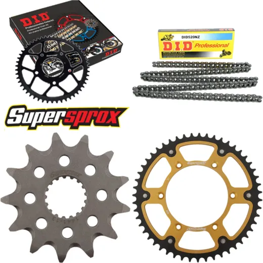 Chain Kit Stealth gold for: SUZUKI RMX450 Z 10-15 13-51-116 DID520NZ Clip