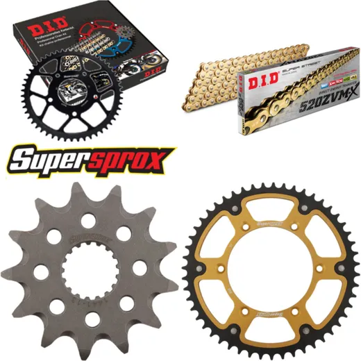 Chain Kit Stealth gold for: SUZUKI RMX450 Z 10-15 13-51-116 DID520ZVM-X(G&G) rivet
