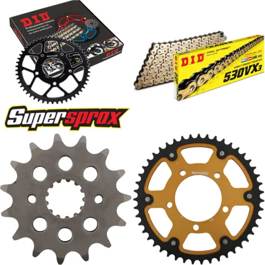 Chain Kit Stealth gold for: SUZUKI GSF600 Bandit /S 00-0 15-47-112 DID530VX3(G&B) endless