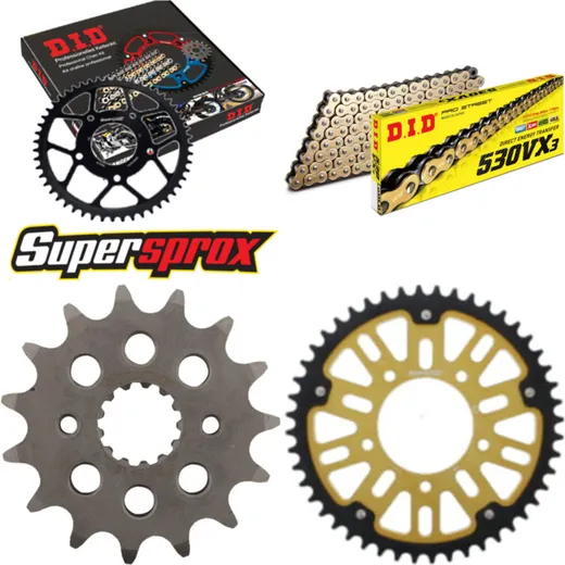Kettensatz Stealth gold für: SUZUKI VZ800 Marauder 97-04 15-48-116 DID530VX3(G&B) Niet
