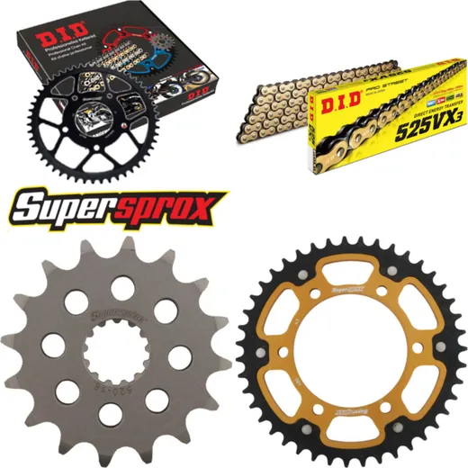 Chain Kit Stealth gold for: SUZUKI GSX-R 600 11-15 16-43-114 DID525VX3(G&B) endless