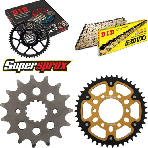Chain Kit Stealth gold for: SUZUKI GSX-R 750 90-91 15-43-108 DID530VX3(G&B) endless