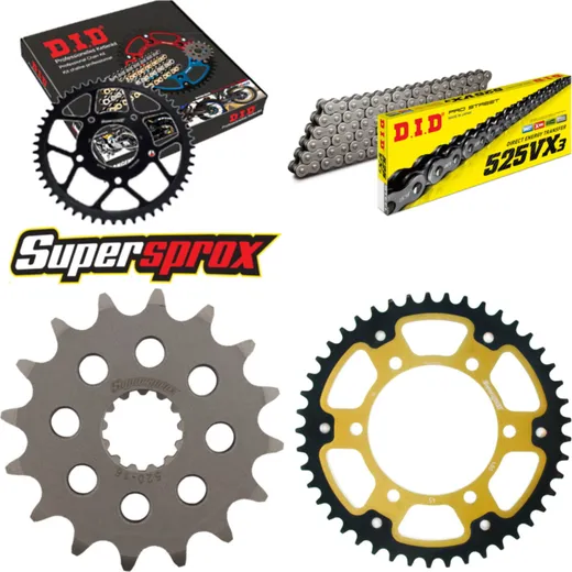 Chain Kit Stealth gold for: SUZUKI GSX-R 750 11-15 16-45-116 DID525VX3 rivet