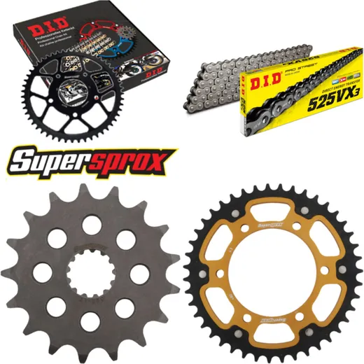 Chain Kit Stealth gold for: SUZUKI GSX-S 750 17- 17-43-112 DID525VX3 rivet