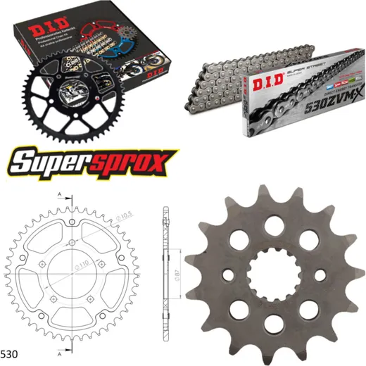 Chain Kit Stealth gold for: SUZUKI GSX750 F /FX 98-06 15-45-116 DID530ZVM-X endless