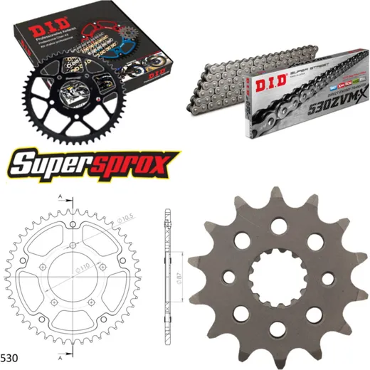 Chain Kit Stealth gold for: SUZUKI GSX-R 1100 88-88 14-45-114 DID530ZVM-X endless