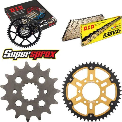 Chain Kit Stealth gold for: SUZUKI GSX-R 1100 >530< 89-89 15-48-114 DID530VX3(G&B) endless