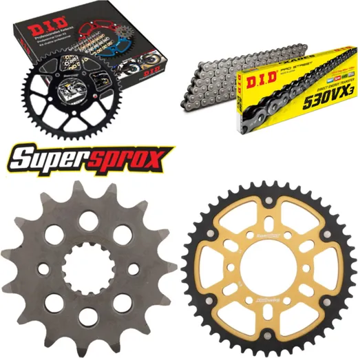 Chain Kit Stealth gold for: SUZUKI GSF1200 /N /S Bandit 15-45-110 DID530VX3 rivet