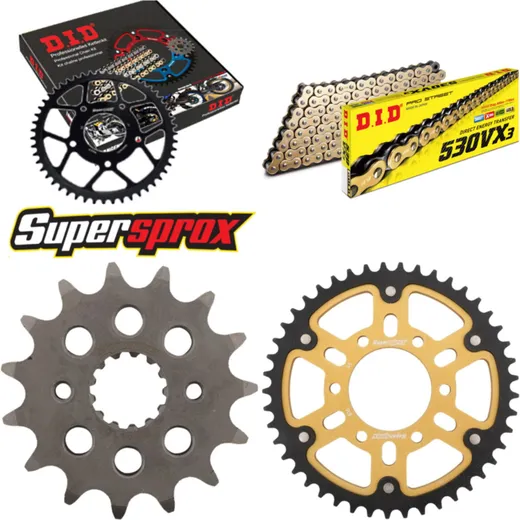 Chain Kit Stealth gold for: SUZUKI GSF1200 /N /S Bandit 15-45-110 DID530VX3(G&B) endless