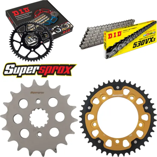 Kettensatz Stealth gold für: SUZUKI GSF1250 A /SA Bandit 18-43-118 DID530VX3 Endlos