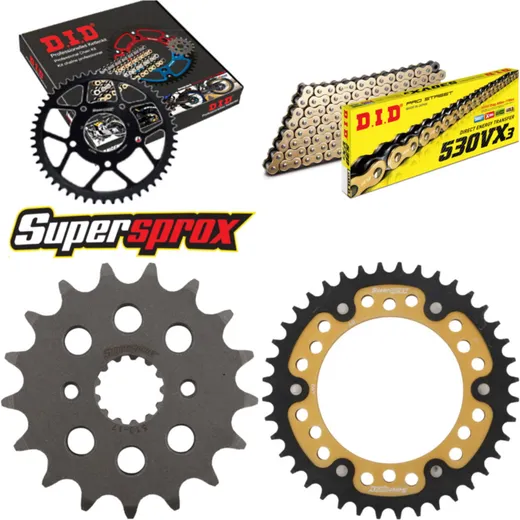 Chain Kit Stealth gold KA/SU VN800 Drifter 99-06/GS 17-40-112 DID530VX3(G&B) rivet