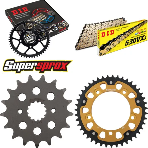 Chain Kit Stealth gold for: SUZUKI GSX-R 1000 07-08 17-43-112 DID530VX3(G&B) rivet