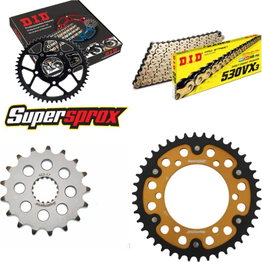 Chain Kit Stealth gold for: SUZUKI GSX-R 1000 09-16 17-42-114 DID530VX3(G&B) rivet