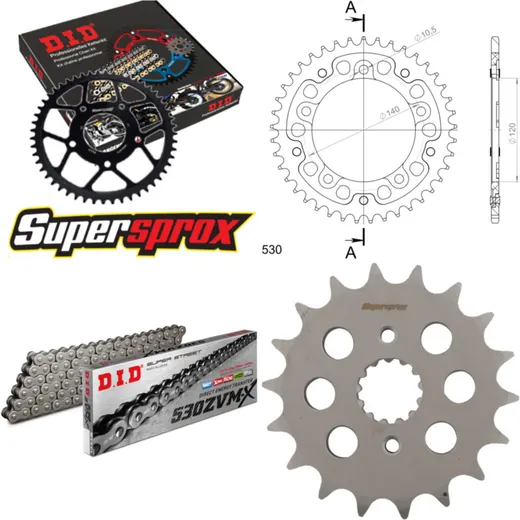 Chain Kit Stealth gold for: SUZUKI GSX1400 01-10 18-41-116 DID530ZVM-X endless
