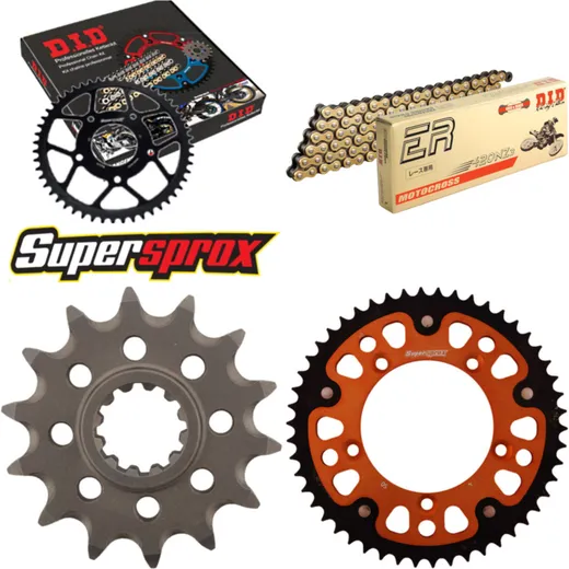 Kettensatz Stealth orange für: KTM SX65 02-11 14-50-112 DID420NZ3(G&B) Clip