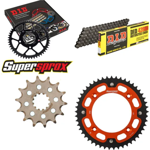 Chain Kit Stealth orange for: KTM SX85 19``/16`` 03-17 14-49-122 DID428HD Clip